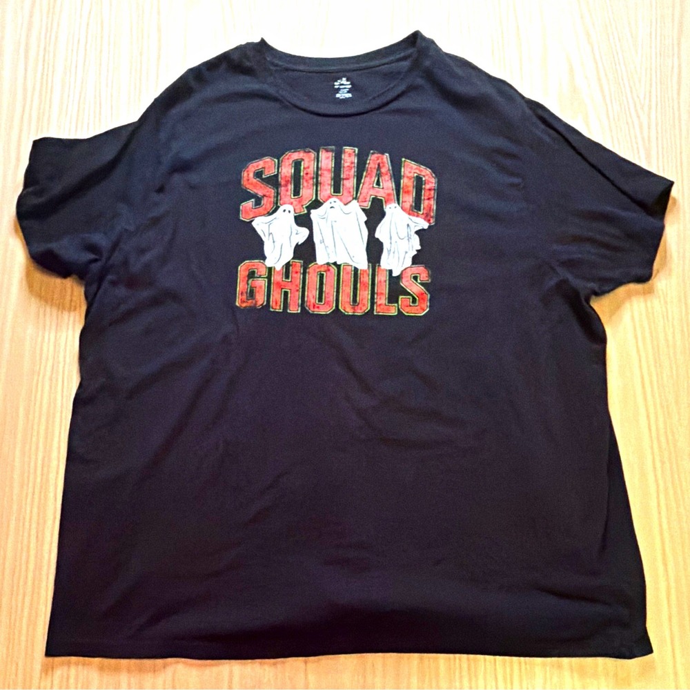 Celebrate! Halloween Squad Ghouls Ghost Graphic Tee Black Men’s 3XL Big & Tall
